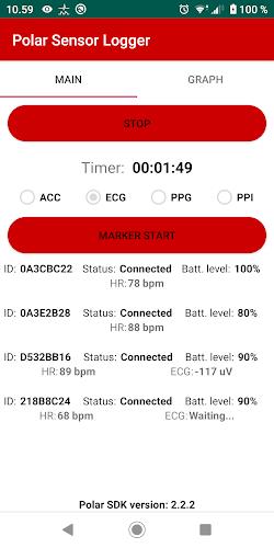 Polar Sensor Logger 螢幕截圖 0