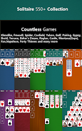 550+ Card Games Solitaire Pack ဖန်သားပြင်ဓာတ်ပုံ 1