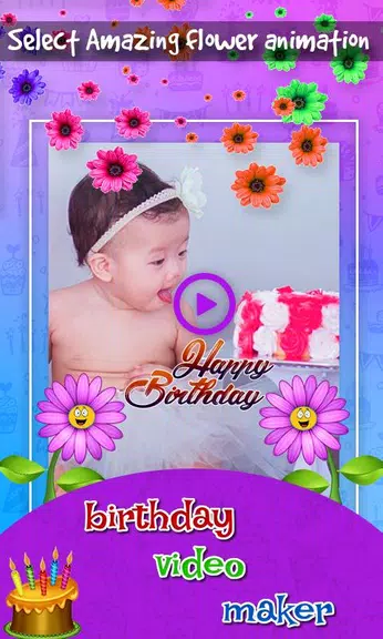 Birthday Video & Status Maker Captura de pantalla 2