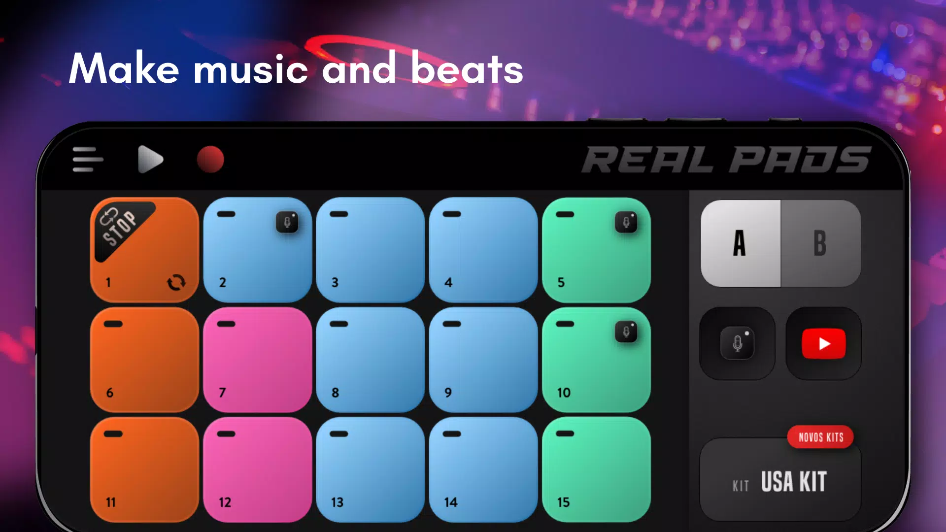 Real Drum Pad: electro beats Screenshot 0