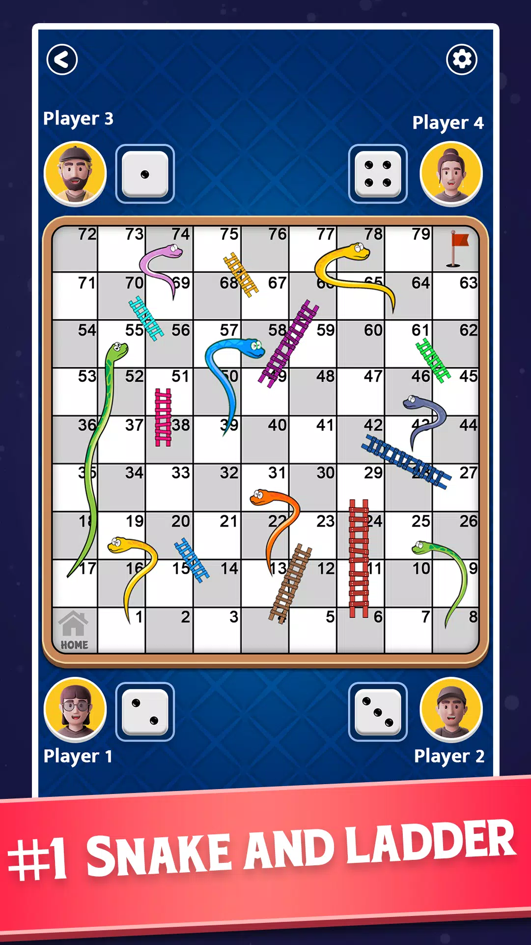 Snakes and Ladders - Ludo Game ဖန်သားပြင်ဓာတ်ပုံ 1