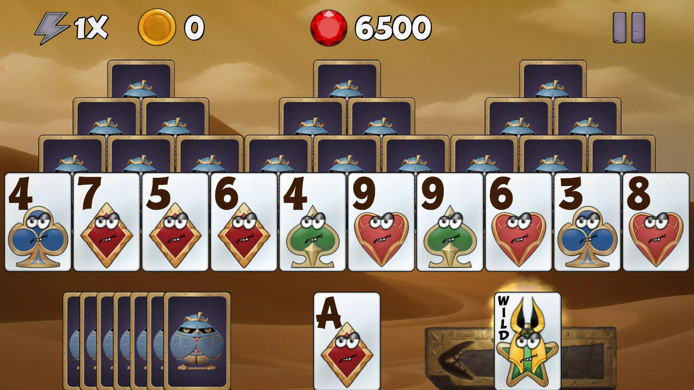 Tricky Tut Solitaire Ảnh chụp màn hình 0