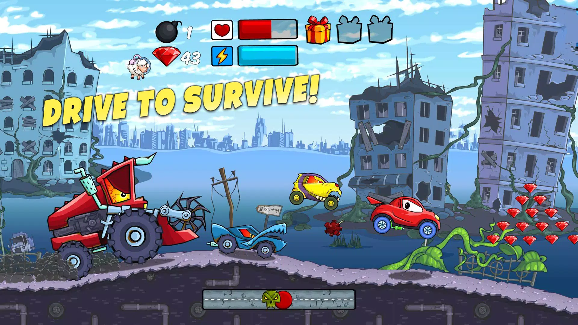 Car Eats Car - Apocalypse Race ภาพหน้าจอ 0